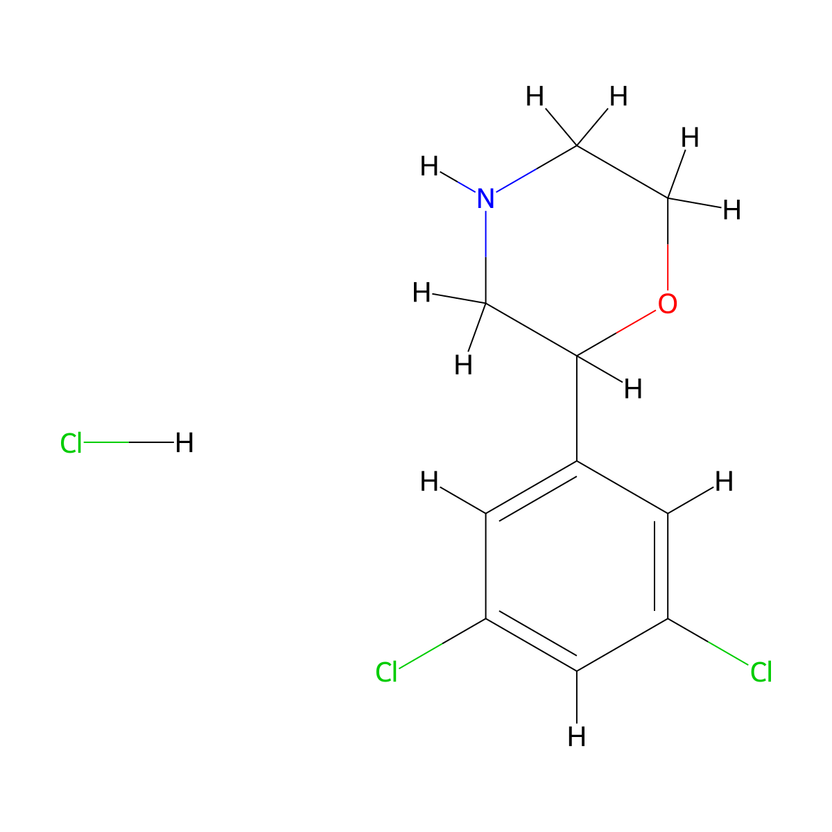 2-(3,5-Dichlorophenyl)-morpholine hydrochloride molecular structure, CAS 1598383-21-1