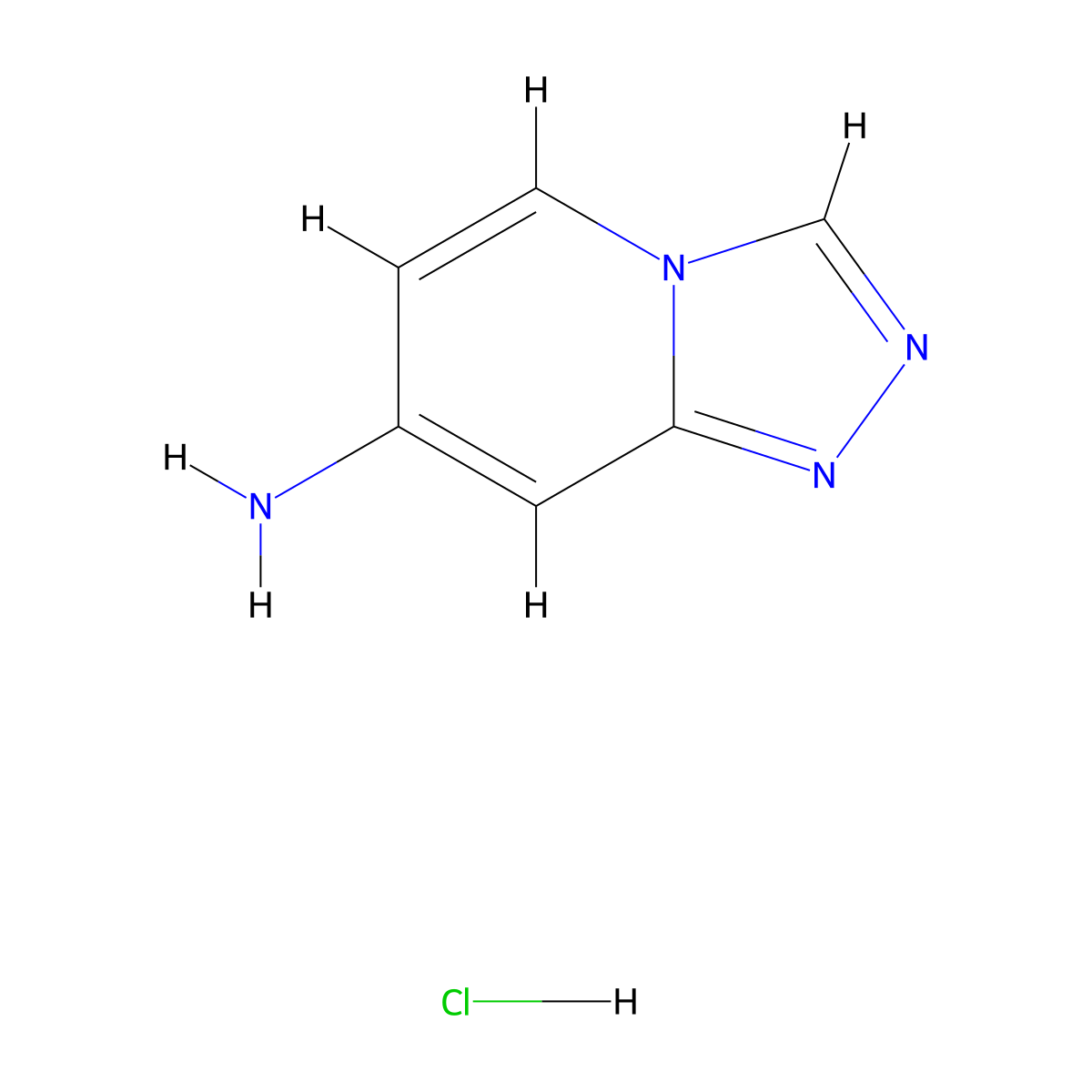 [1,2,4]Triazolo[4,3-a]pyridin-7-amine hydrochloride molecular structure, CAS 1598386-14-1