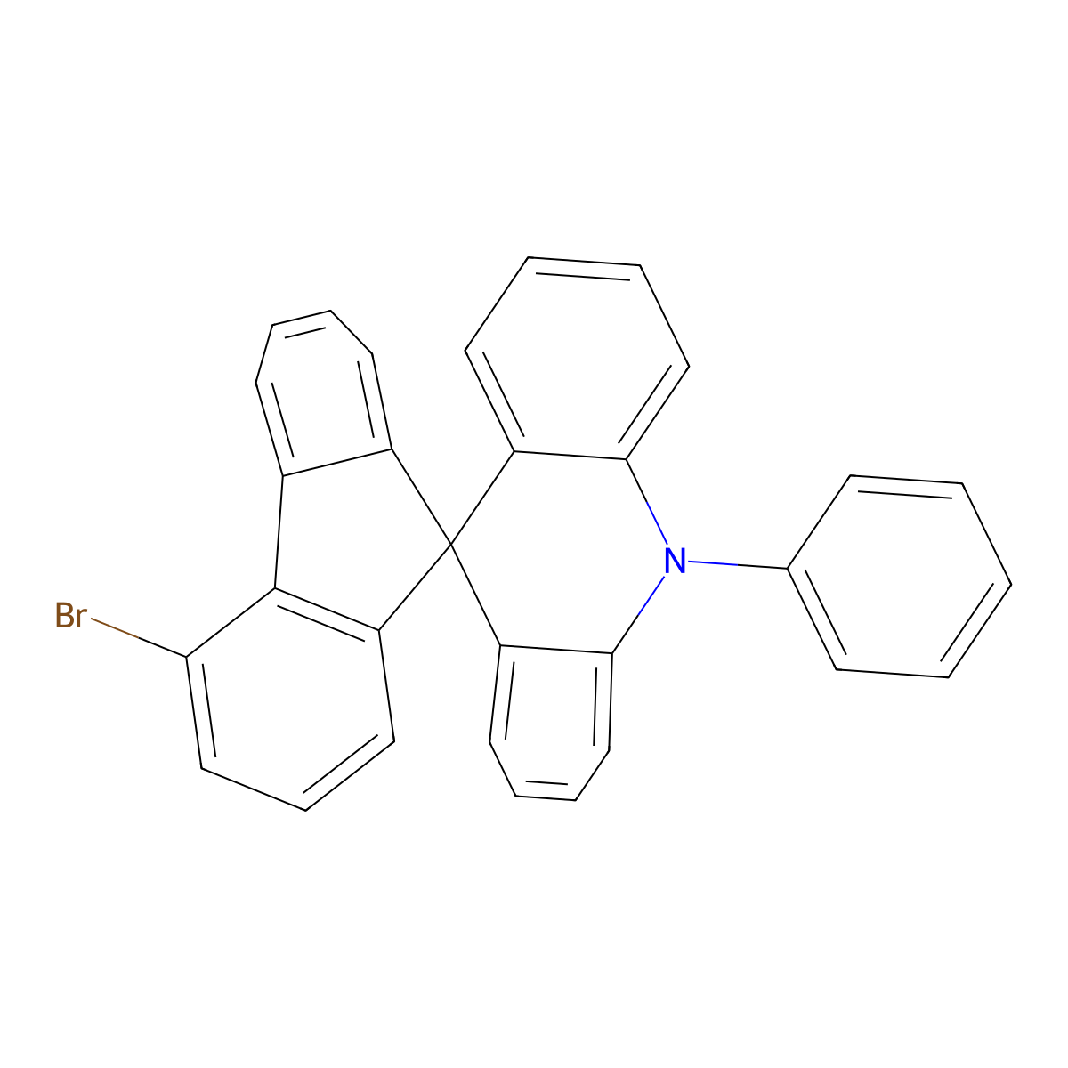 4'-Bromo-10-phenyl-10H-spiro[acridine-9,9'-fluorene] molecular structure, CAS 1598410-12-8