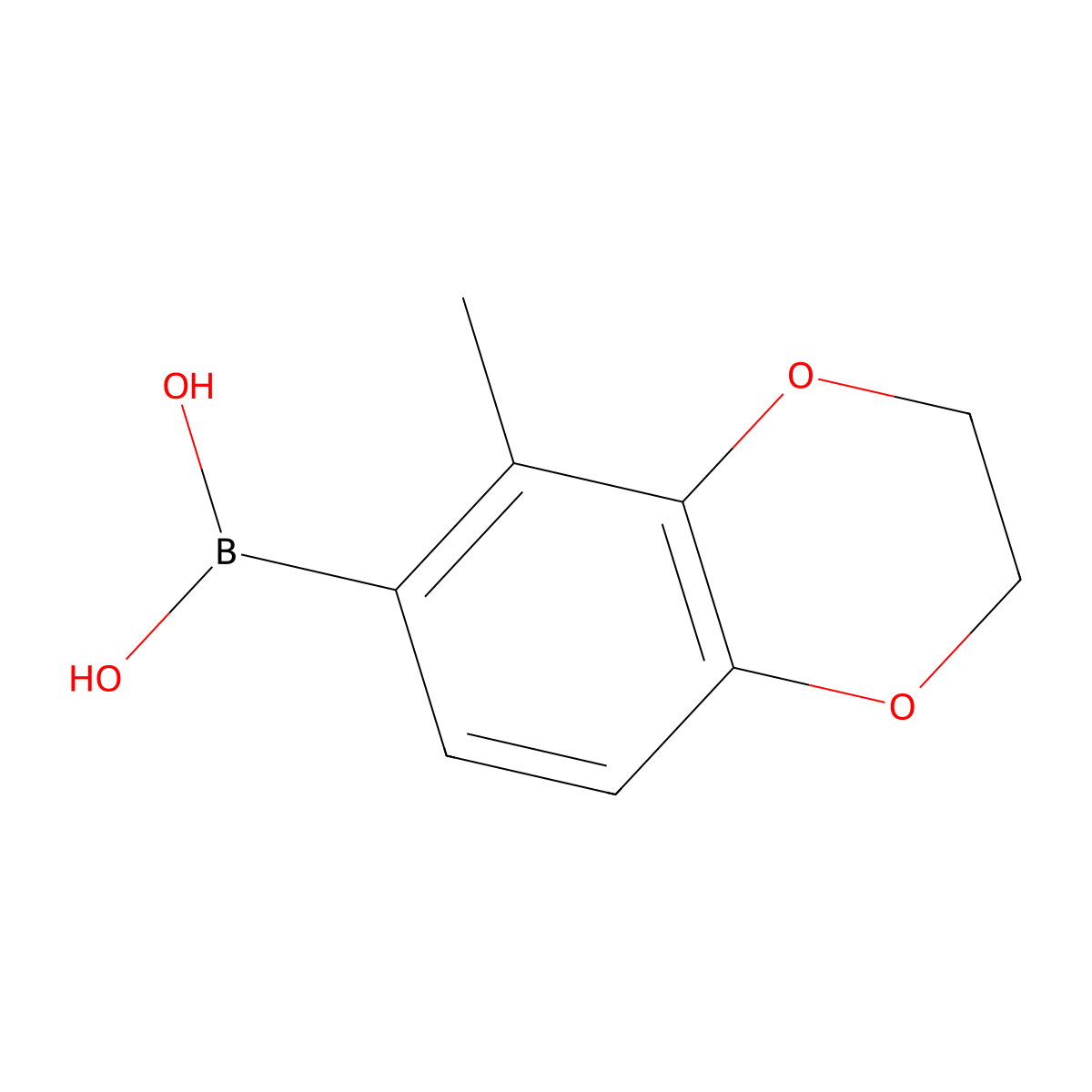 (5-Methyl-2,3-dihydrobenzo[b][1,4]dioxin-6-yl)boronic acid molecular structure, CAS 1598411-17-6