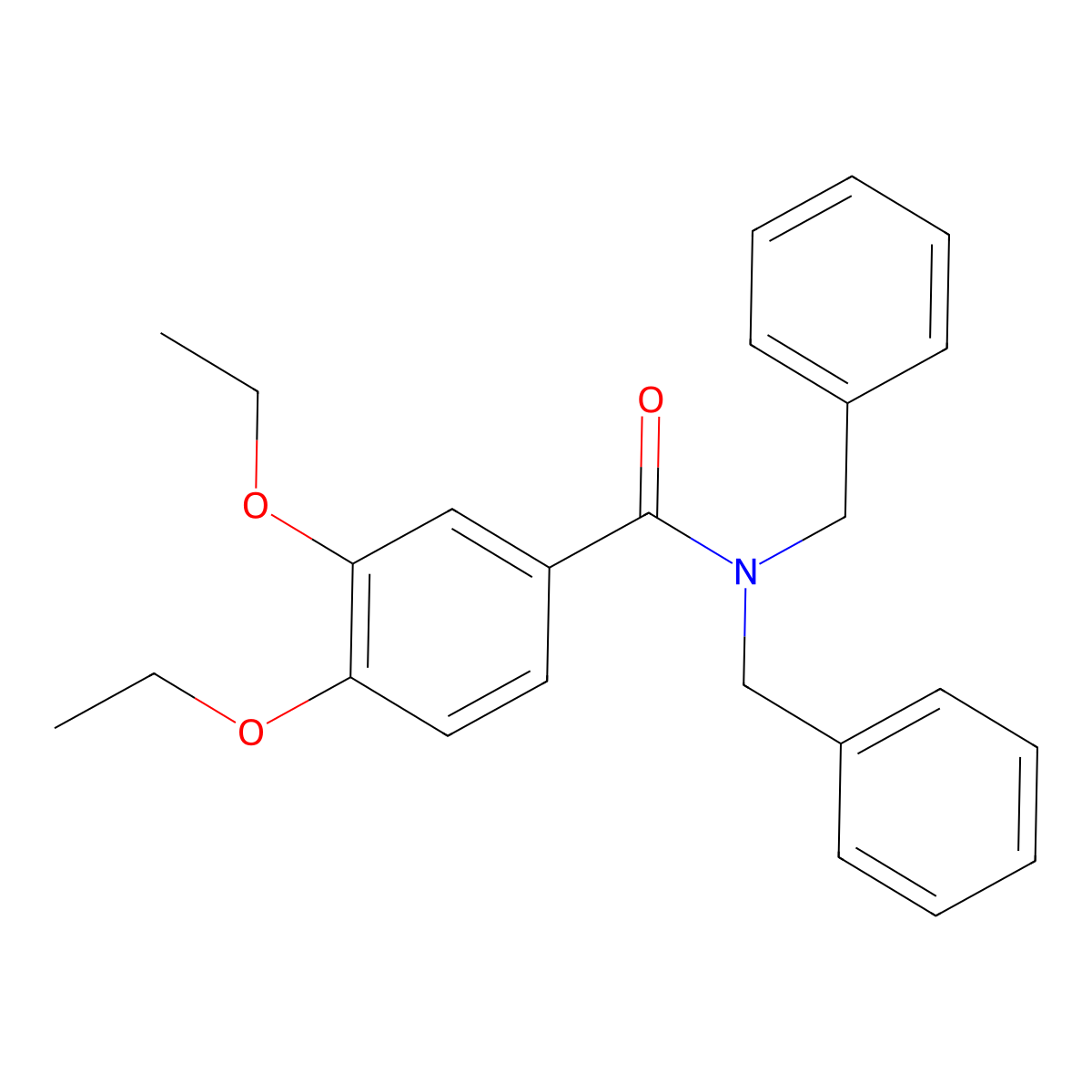 N,N-dibenzyl-3,4-diethoxybenzamide molecular structure, CAS 1598415-69-0