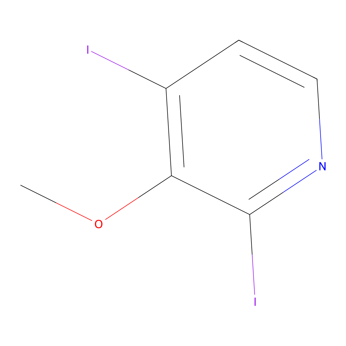 2,4-Diiodo-3-methoxy-pyridine molecular structure, CAS 1598421-48-7