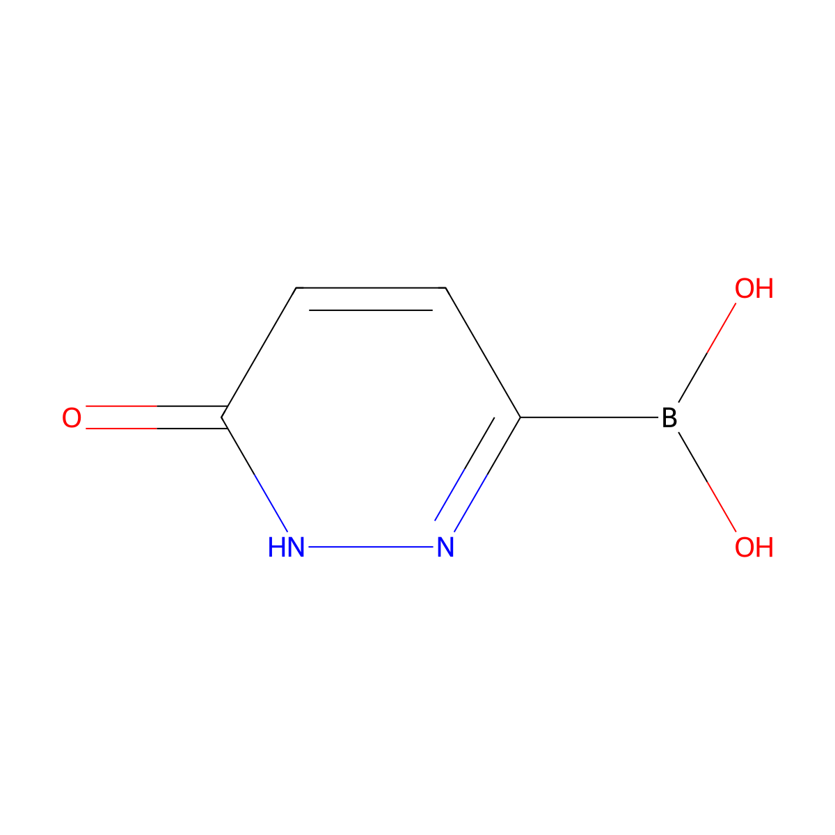 (6-Oxo-1,6-dihydropyridazin-3-yl)boronic acid molecular structure, CAS 1598436-37-3