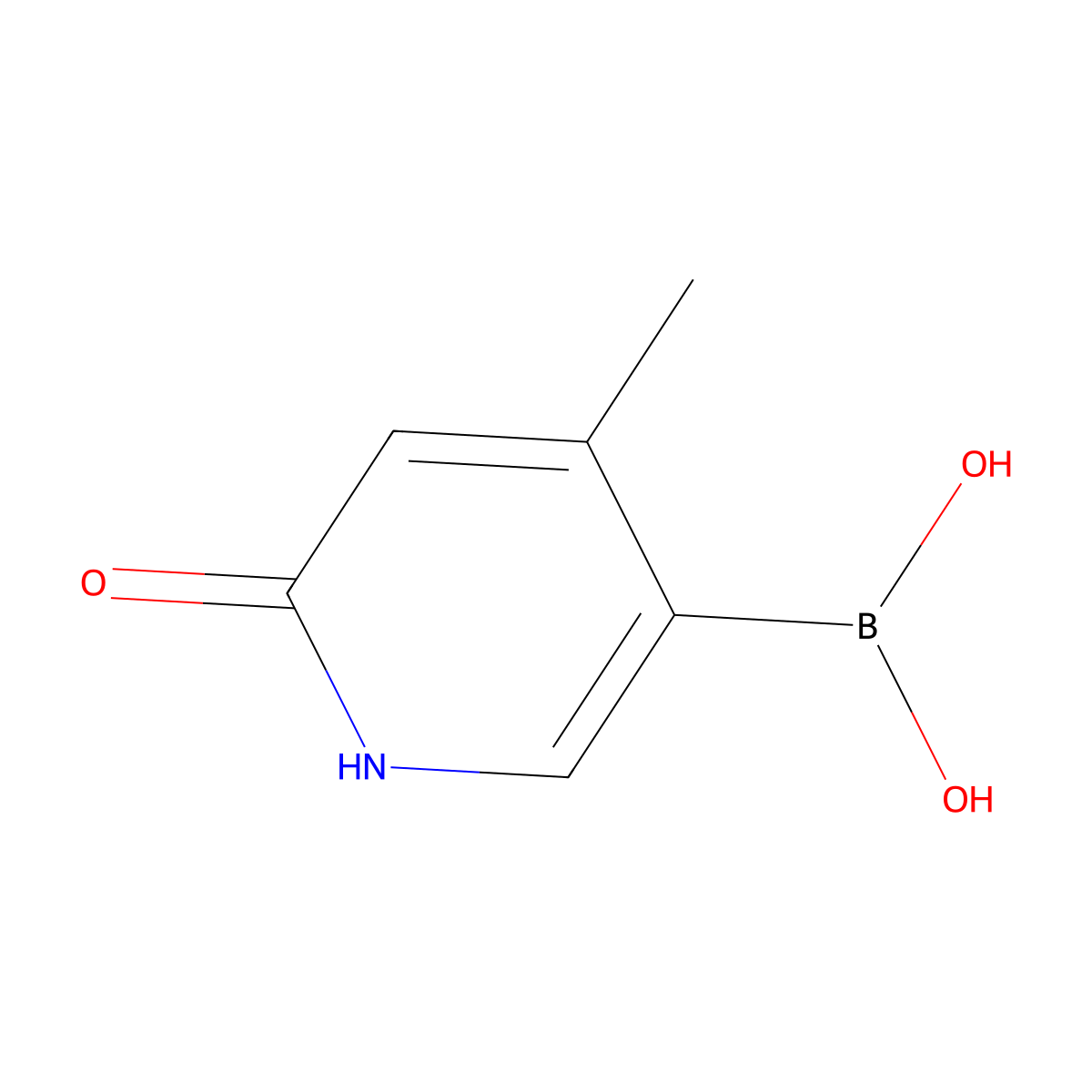 (6-Hydroxy-4-methylpyridin-3-yl)boronic acid molecular structure, CAS 1598436-72-6