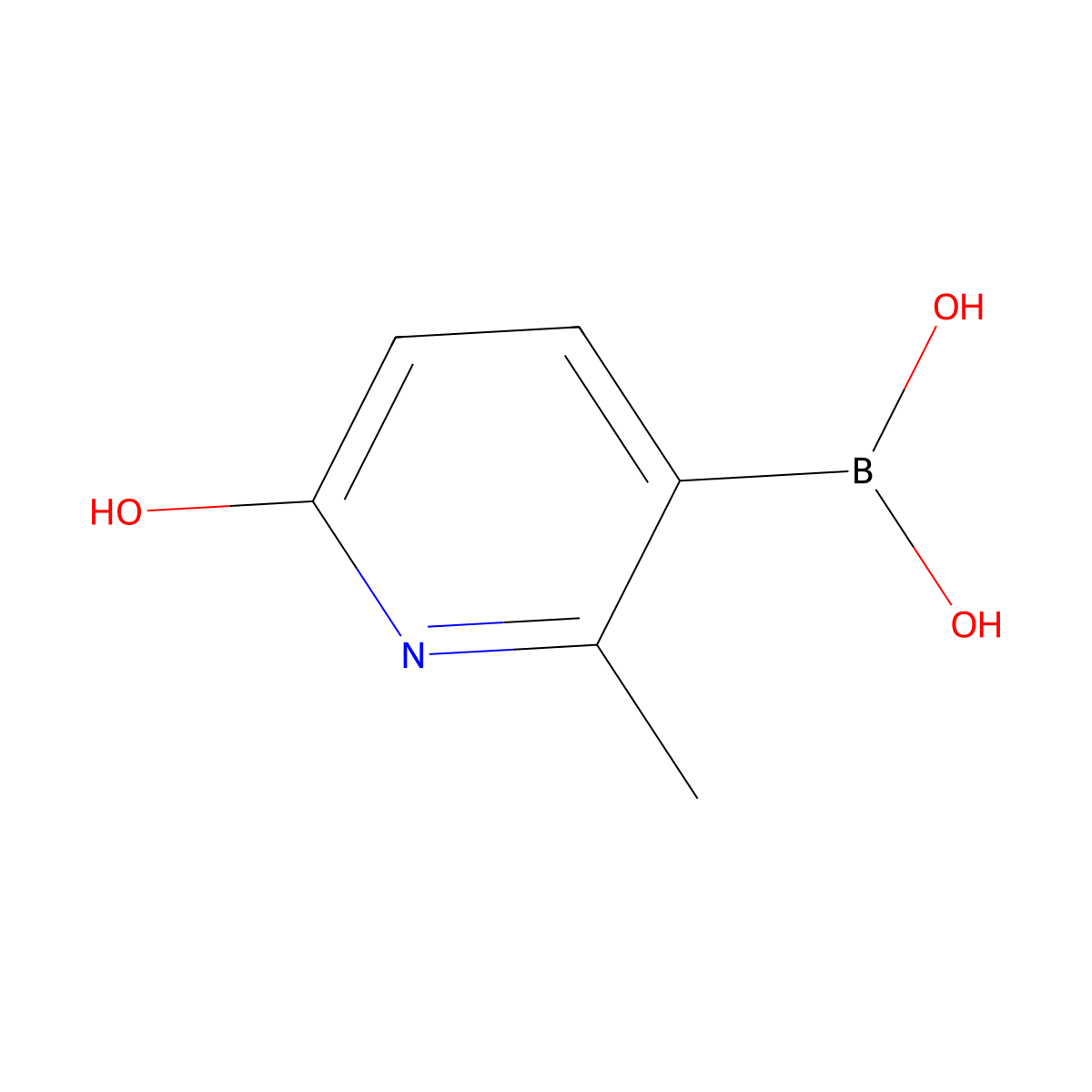 6-Hydroxy-2-methylpyridine-3-boronic Acid molecular structure, CAS 1598436-78-2