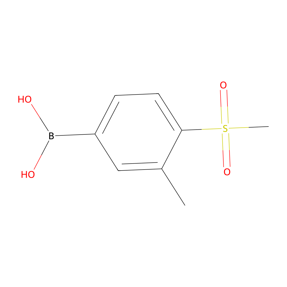 (4-Methanesulfonyl-3-methylphenyl)boronic acid molecular structure, CAS 1598437-51-4