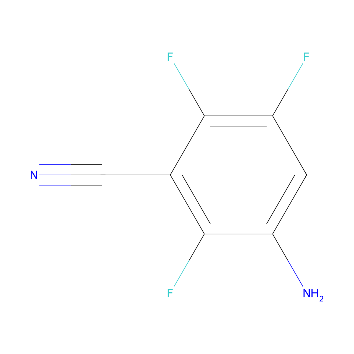 3-Amino-2,5,6-trifluorobenzonitrile molecular structure, CAS 159847-79-7