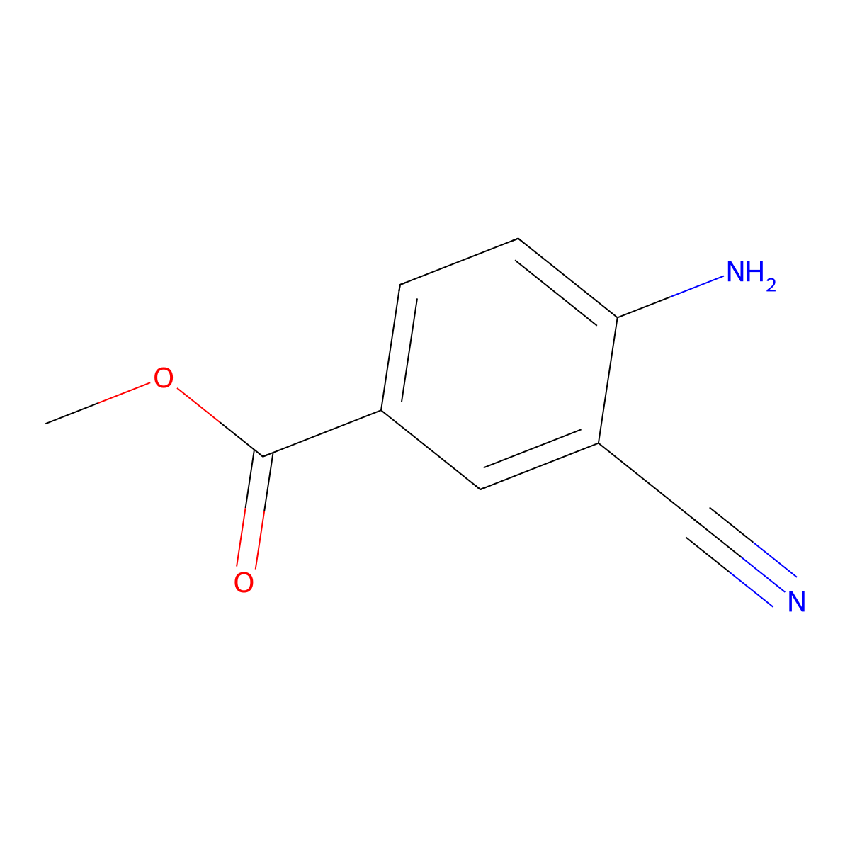 Methyl 4-amino-3-cyanobenzoate molecular structure, CAS 159847-80-0