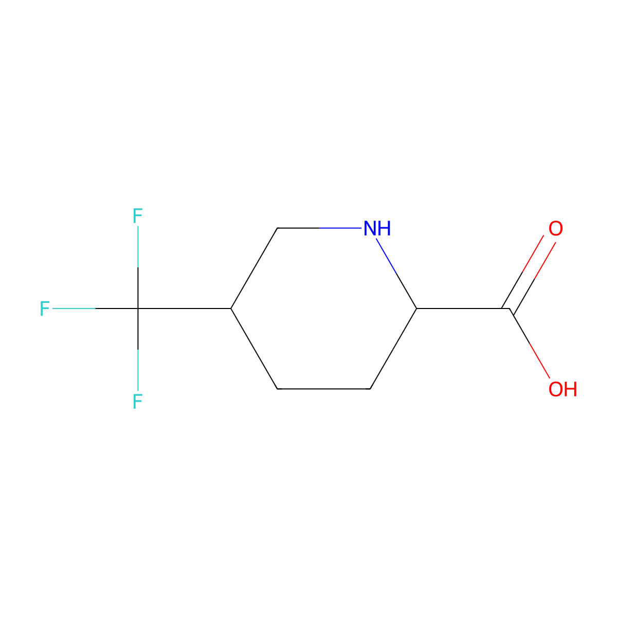 5-(Trifluoromethyl)piperidine-2-carboxylic acid molecular structure, CAS 1598491-44-1