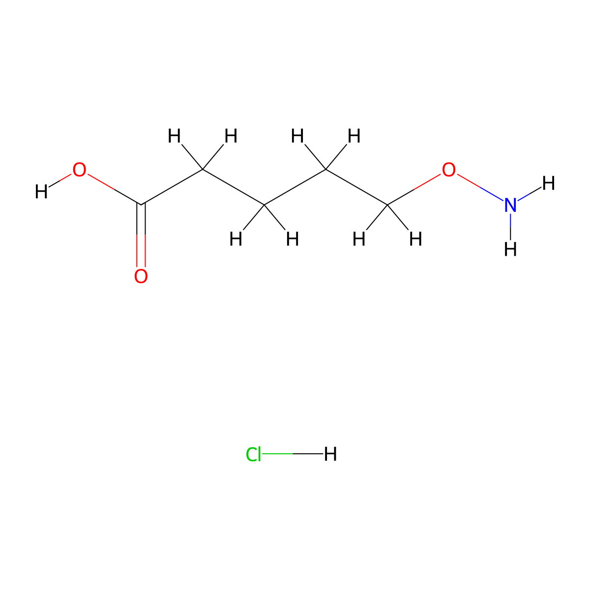 5-(Aminooxy)pentanoic acid hydrochloride molecular structure, CAS 15985-56-5