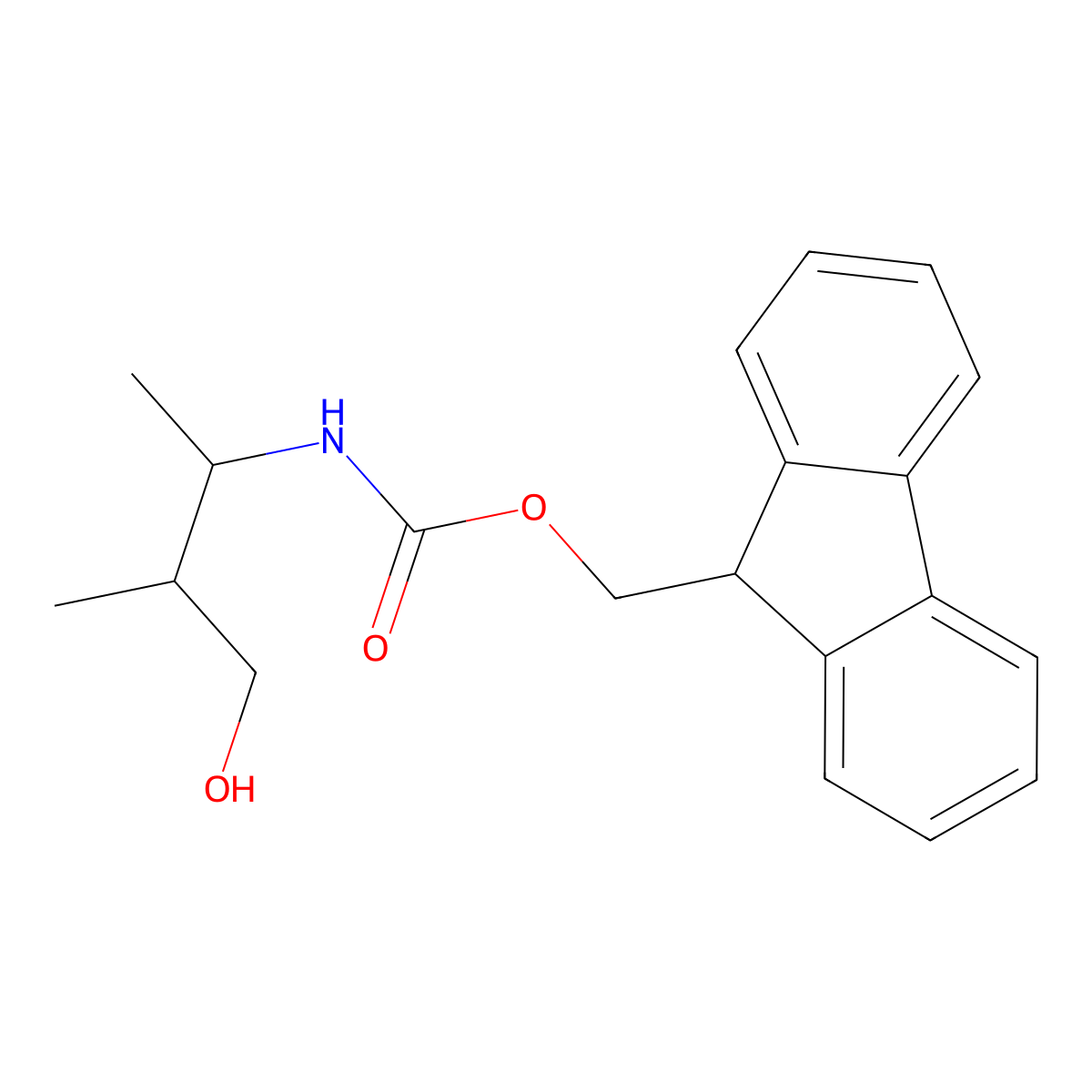 (9H-fluoren-9-yl)methyl N-(4-hydroxy-3-methylbutan-2-yl)carbamate molecular structure, CAS 1598501-93-9