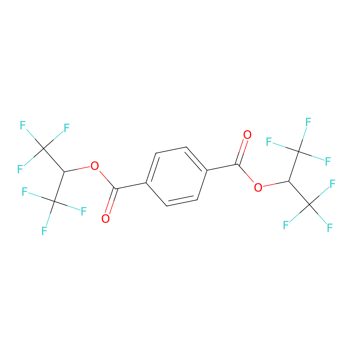 Di[hexafluoroisopropyl]terephthalate molecular structure, CAS 159852-53-6