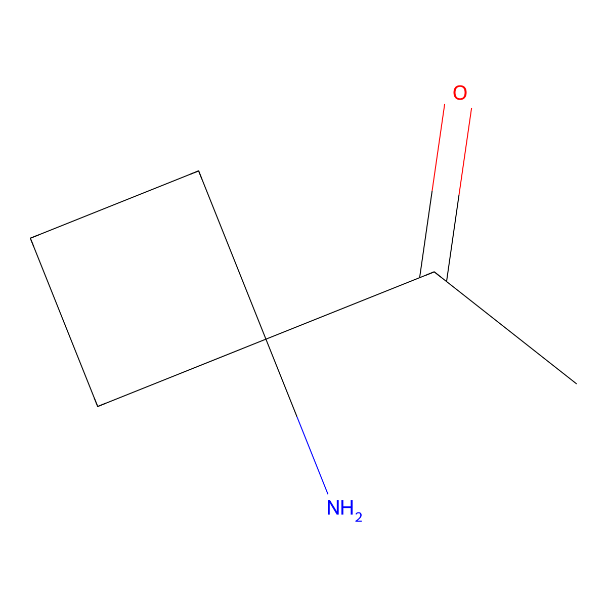 1-(1-Aminocyclobutyl)ethan-1-one molecular structure, CAS 1598530-01-8