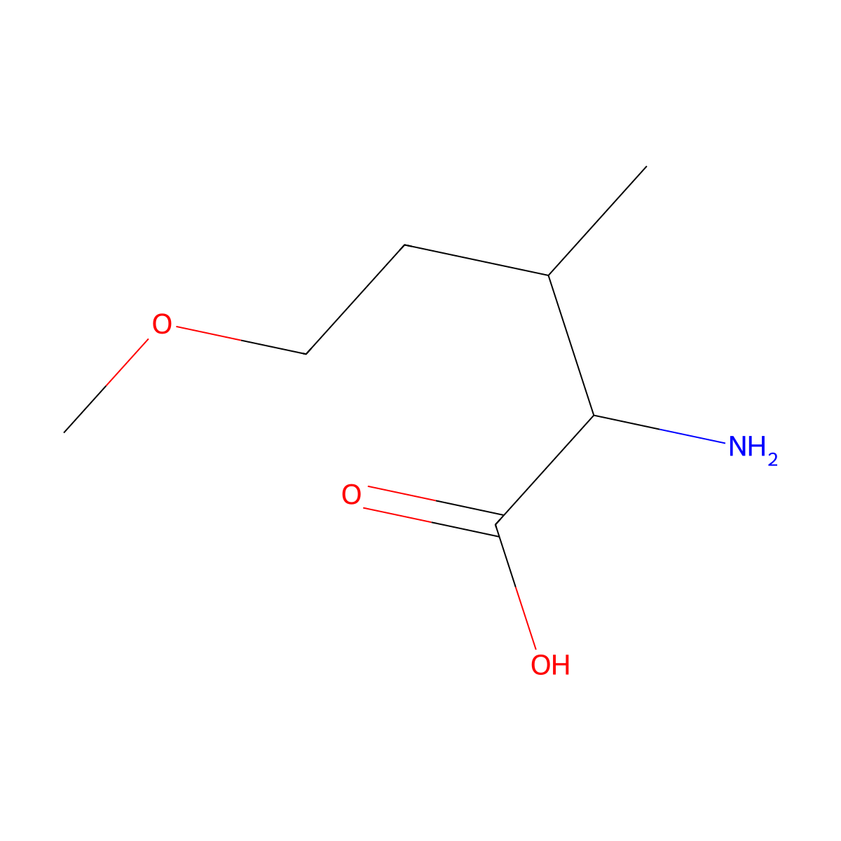 2-Amino-5-methoxy-3-methylpentanoic acid molecular structure, CAS 1598547-70-6