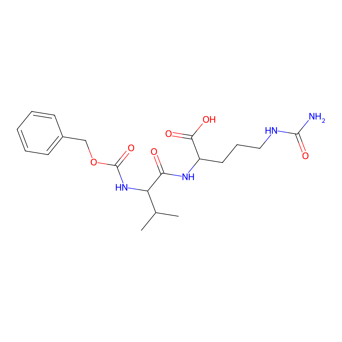 2-(2-(((Benzyloxy)carbonyl)amino)-3-methylbutanamido)-5-ureidopentanoic acid molecular structure, CAS 159858-06-7
