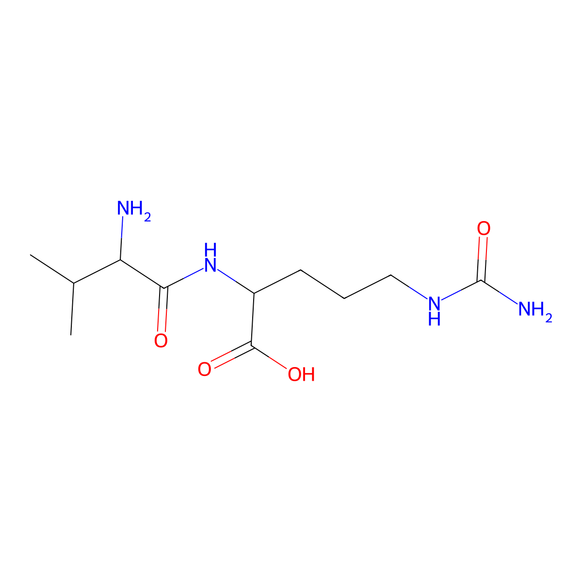 L-Valyl-L-citrulline molecular structure, CAS 159858-33-0