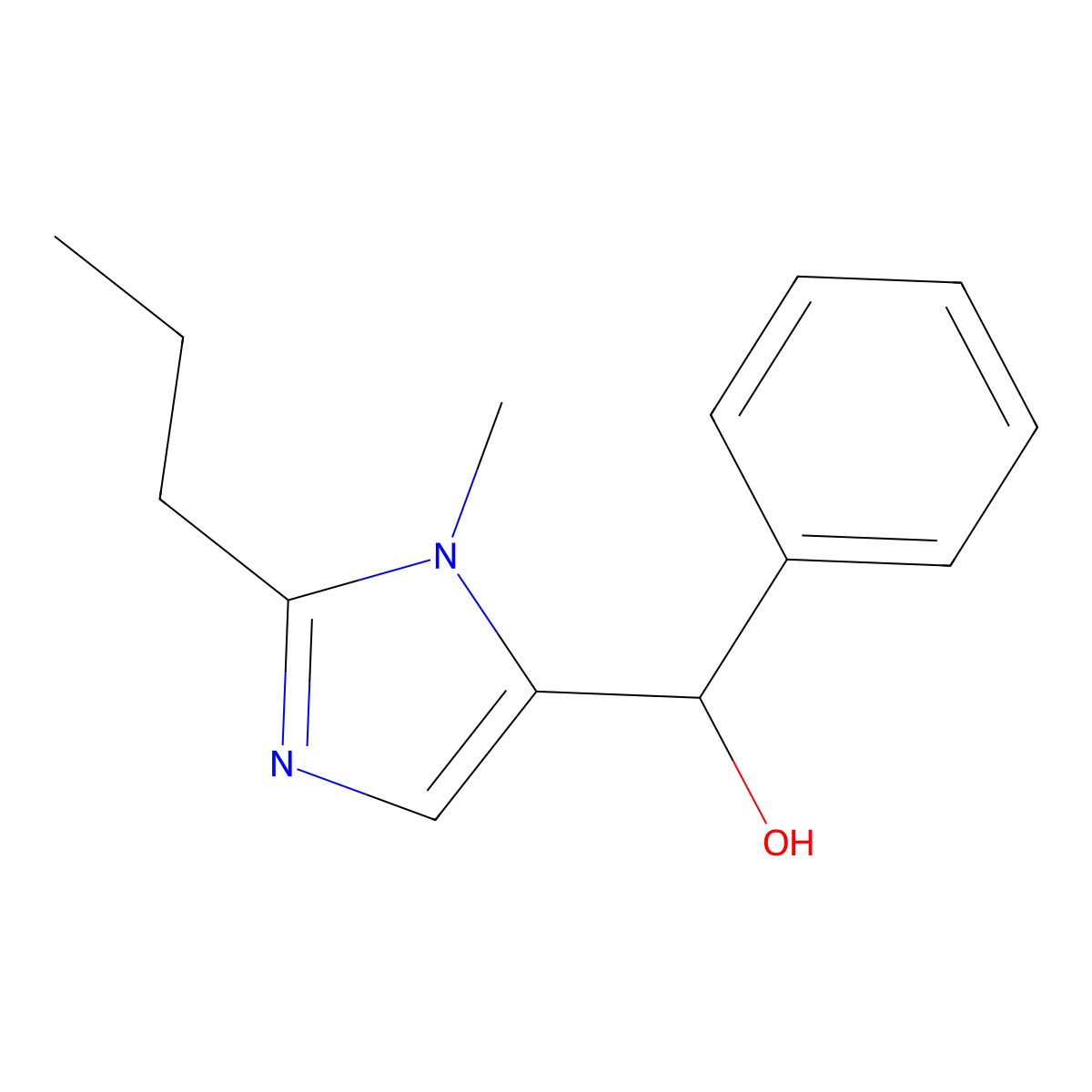 (3-Methyl-2-propylimidazol-4-yl)-phenylmethanol molecular structure, CAS 159859-13-9