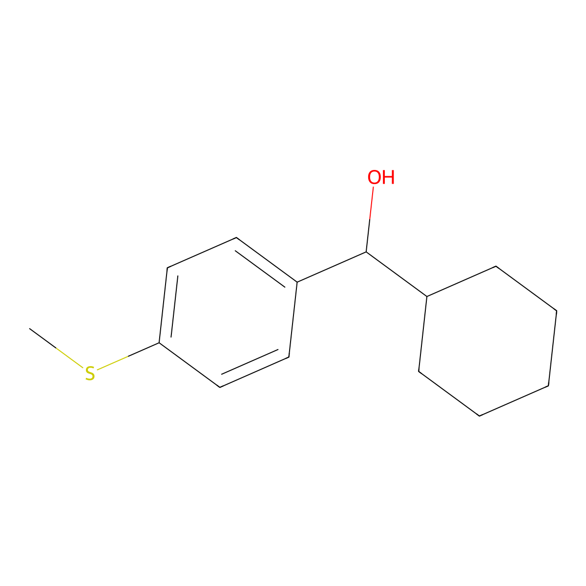 alpha-Cyclohexyl-4-(methylthio)benZenemethanol molecular structure, CAS 1598598-38-9