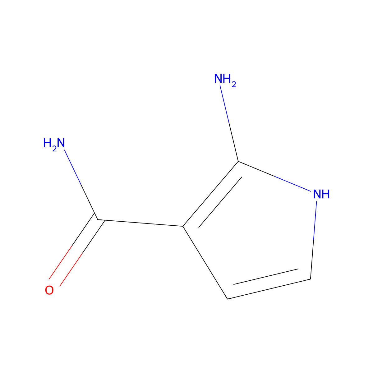 2-Amino-1H-pyrrole-3-carboxamide molecular structure, CAS 15986-02-4