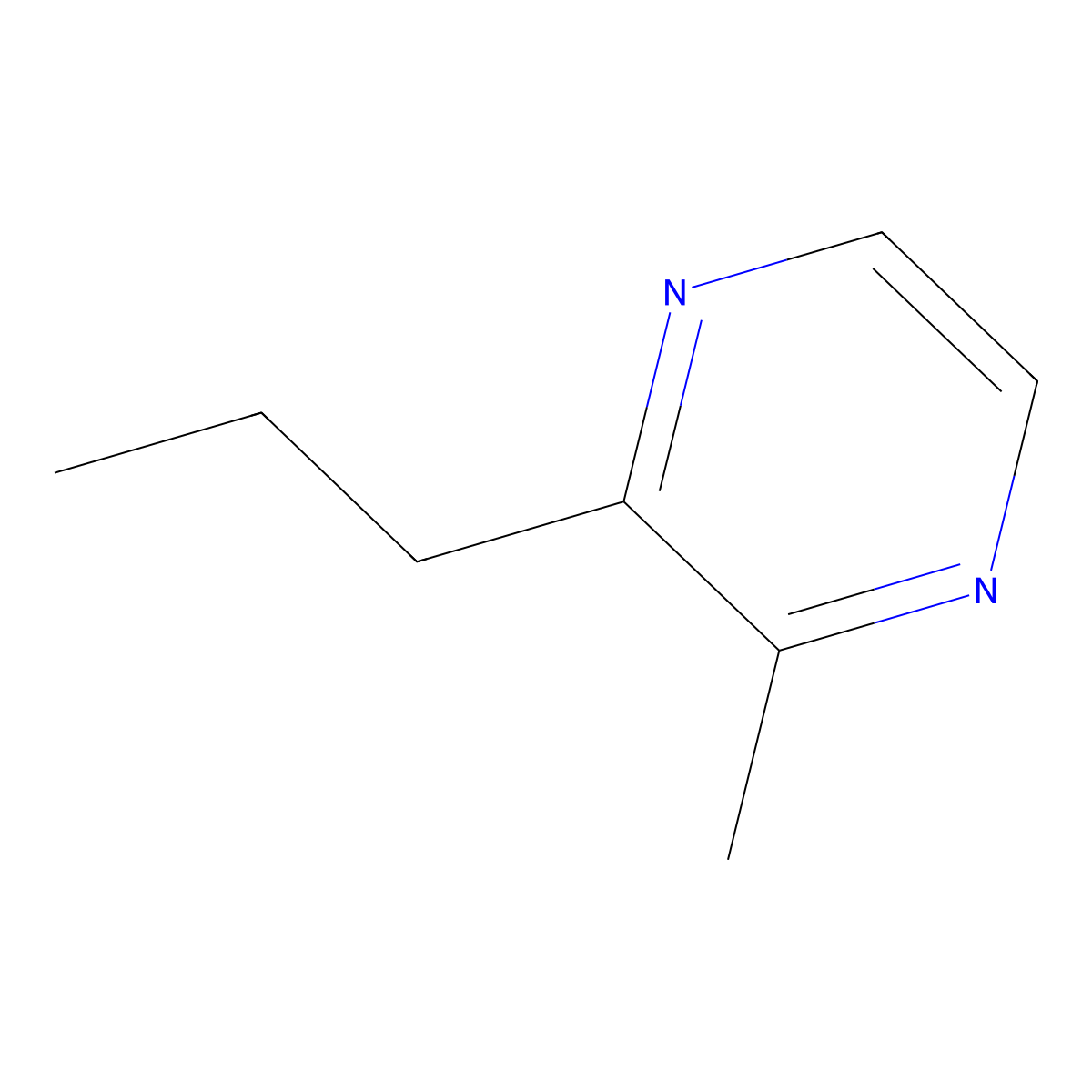 2-Methyl-3-propylpyrazine molecular structure, CAS 15986-80-8