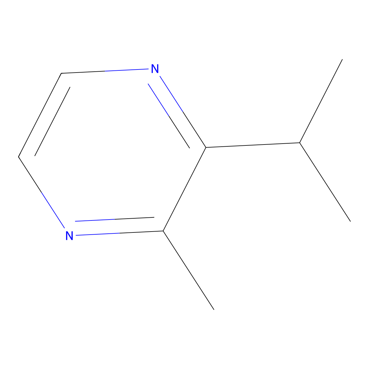 2-Isopropyl-3-methylpyrazine molecular structure, CAS 15986-81-9