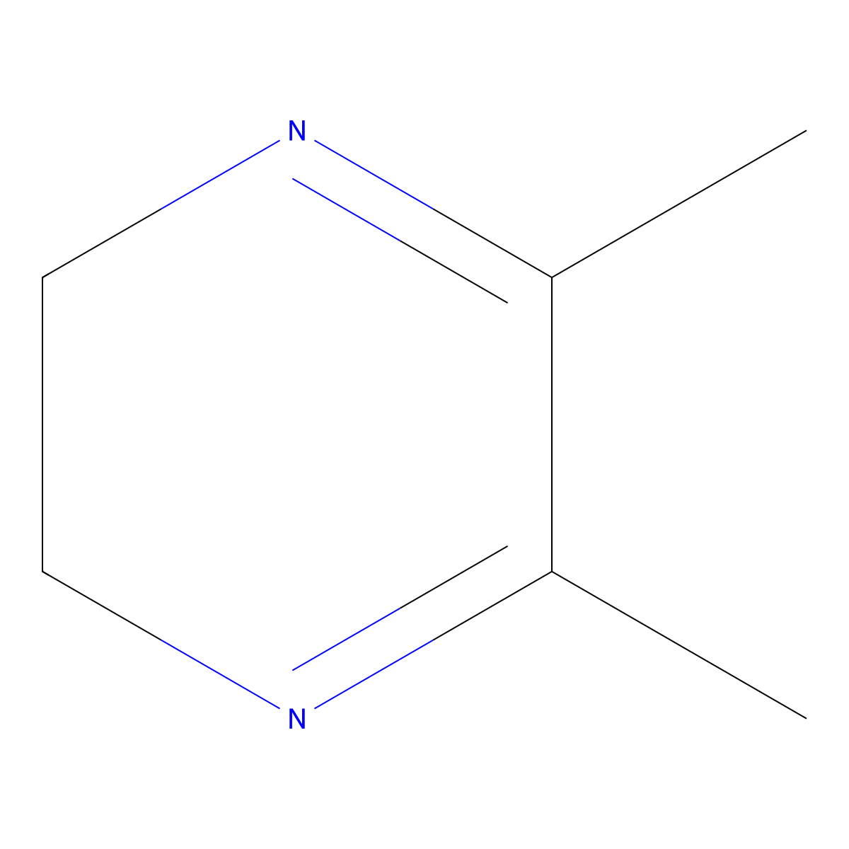 2,3-Dihydro-5,6-dimethylpyrazine molecular structure, CAS 15986-92-2