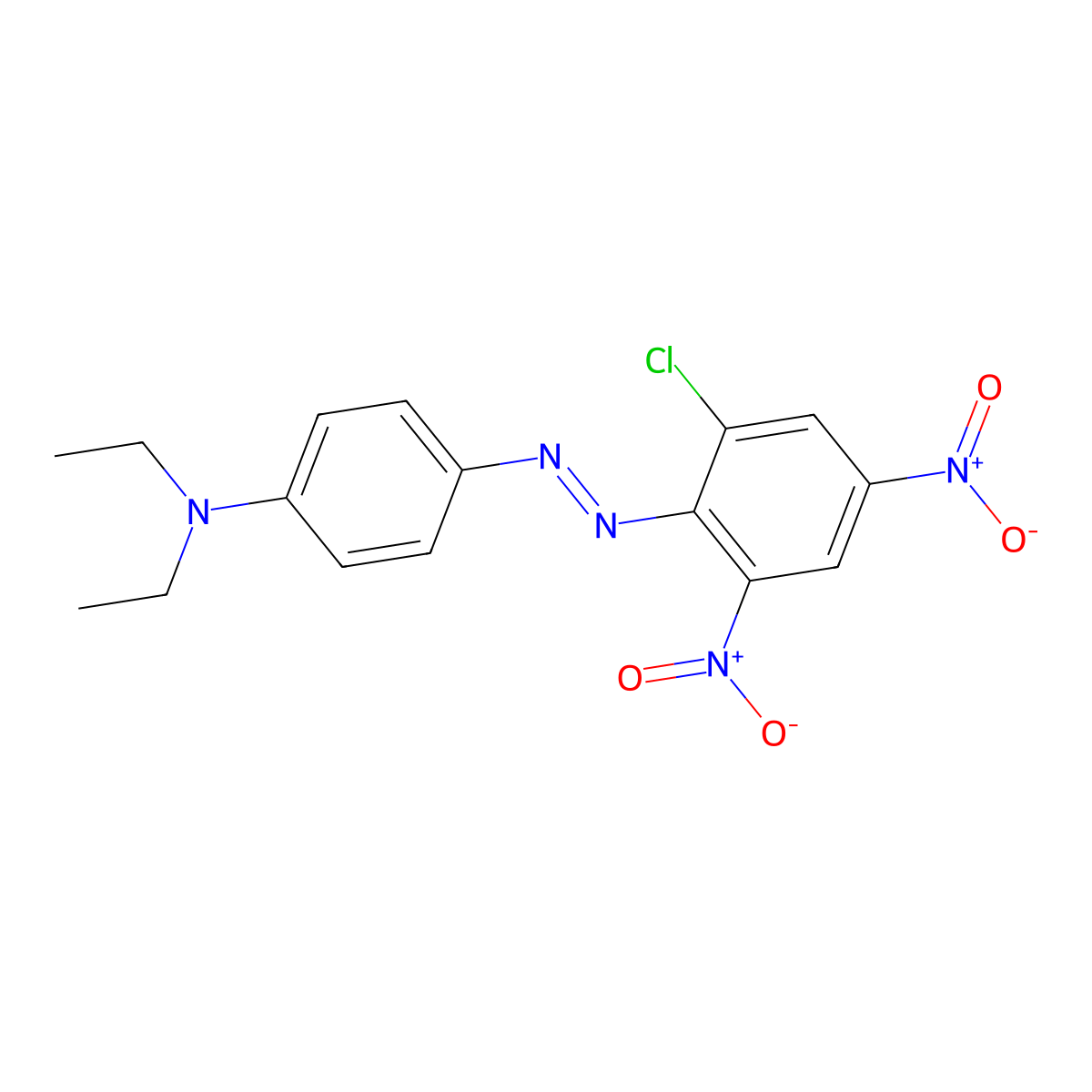 4-((2-Chloro-4,6-dinitrophenyl)azo)-N,N-diethylbenzenamine molecular structure, CAS 159860-07-8