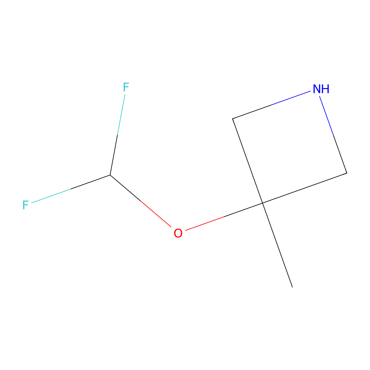 3-(Difluoromethoxy)-3-methylazetidine molecular structure, CAS 1598615-37-2