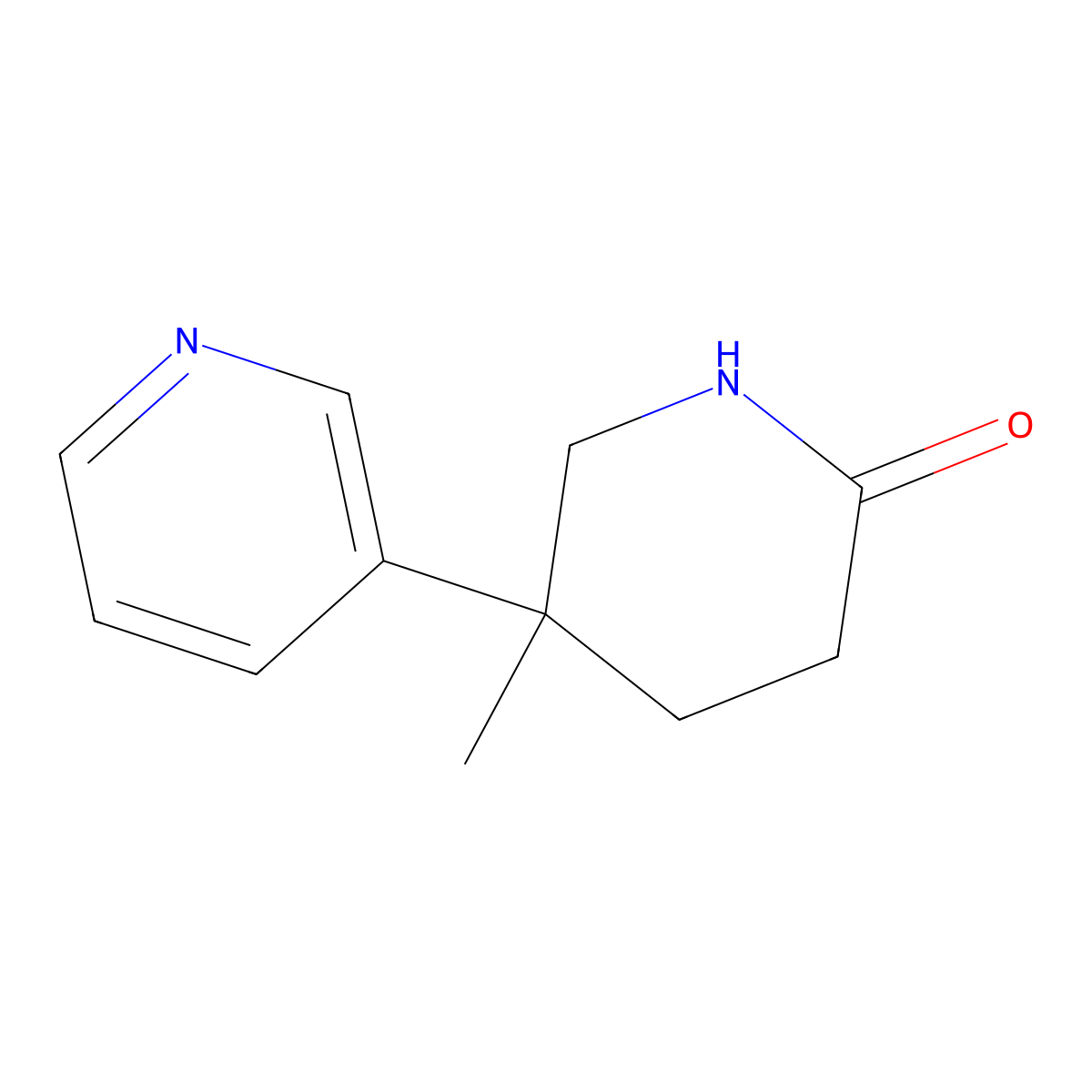 5-Methyl-5-(pyridin-3-yl)piperidin-2-one molecular structure, CAS 1598654-37-5