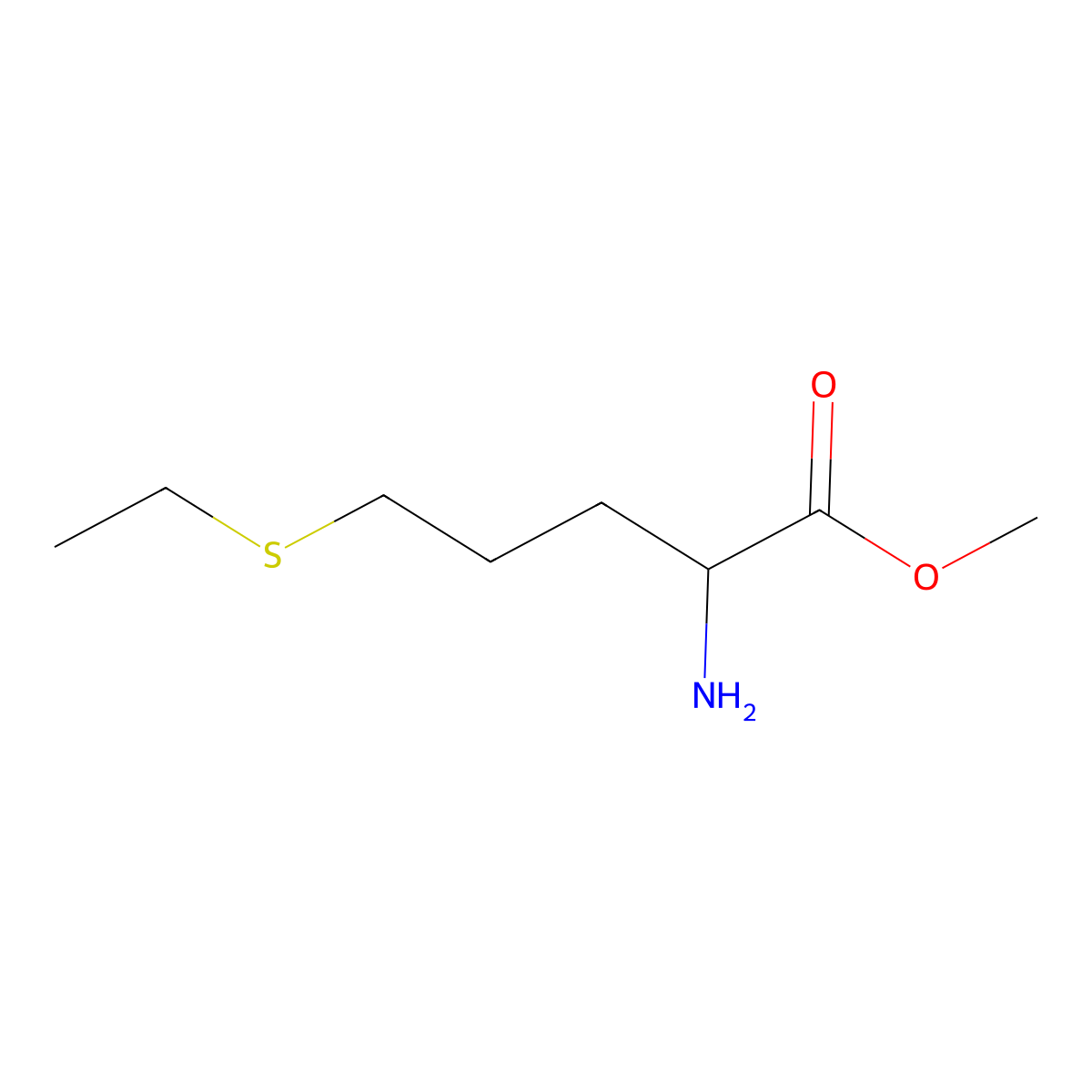 Methyl 2-amino-5-(ethylthio)pentanoate molecular structure, CAS 1598660-54-8
