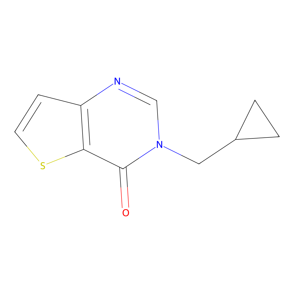 3-(cyclopropylmethyl)-3H,4H-thieno[3,2-d]pyrimidin-4-one molecular structure, CAS 1598698-16-8