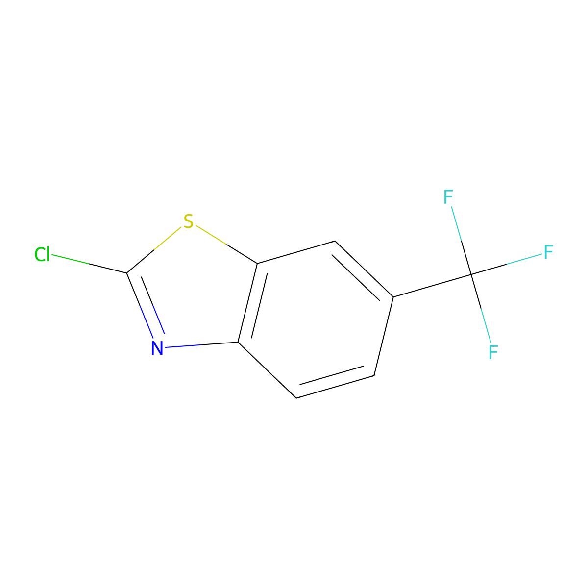 2-Chloro-6-trifluoromethylbenzothiazole molecular structure, CAS 159870-86-7