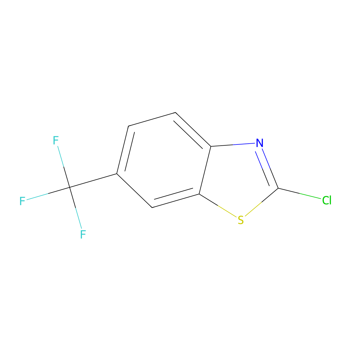 2-Chloro-6-trifluoromethylbenzothiazole molecular structure, CAS 159870-86-7