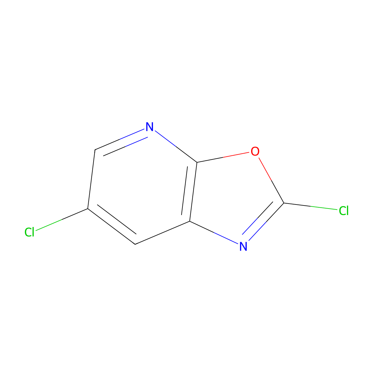 2,6-Dichlorooxazolo[5,4-b]pyridine molecular structure, CAS 159870-88-9