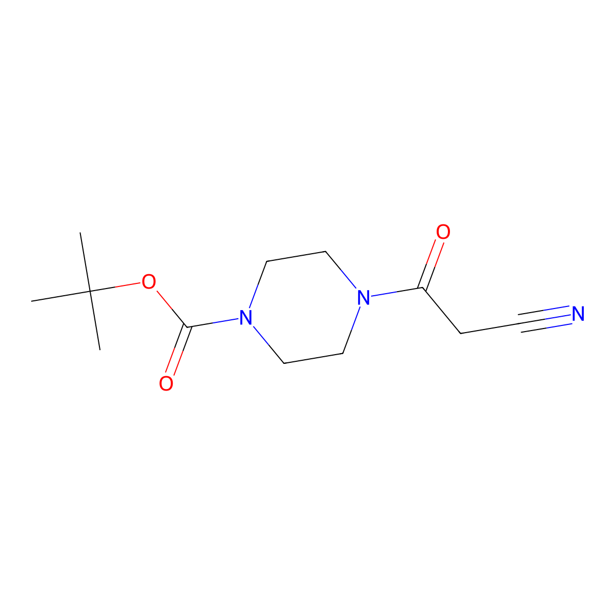 t-Butyl 4-(cyanoacetyl)-1-piperazinecarboxylate molecular structure, CAS 159873-21-9