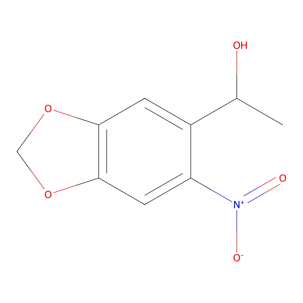 1-(6-Nitro-2H-1,3-benzodioxol-5-yl)ethan-1-ol molecular structure, CAS 159873-64-0