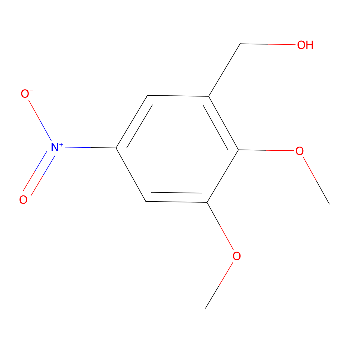 (2,3-Dimethoxy-5-nitrophenyl)methanol molecular structure, CAS 159873-66-2