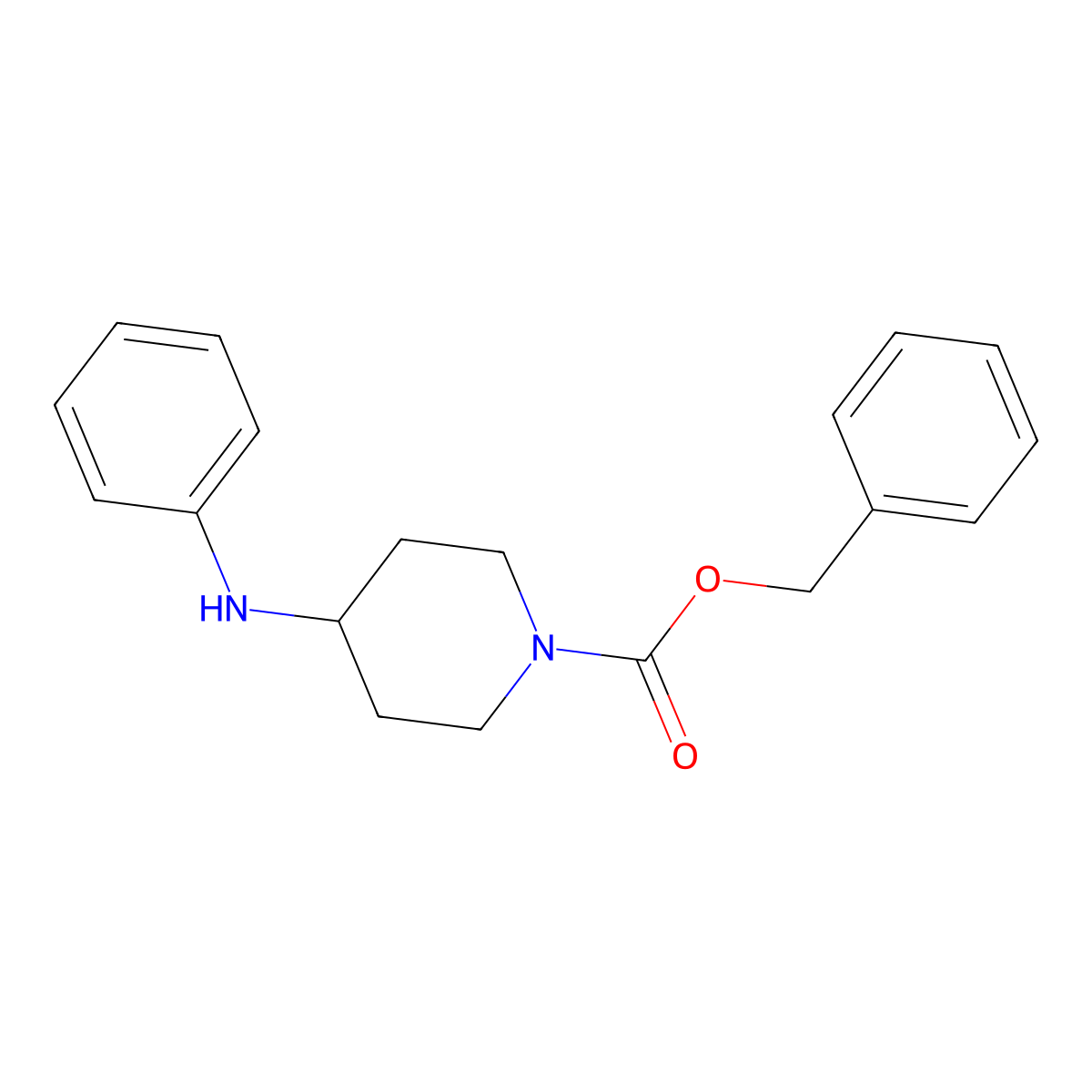 4-Phenylamino-piperidine-1-carboxylic acid benzyl ester molecular structure, CAS 159874-18-7
