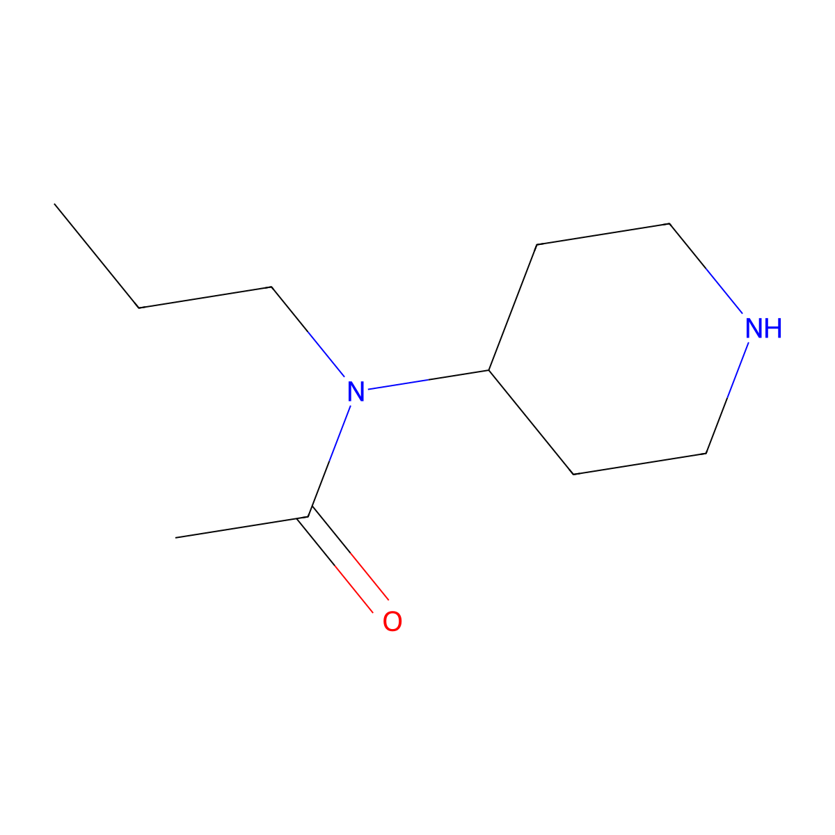 N-(piperidin-4-yl)-N-propylacetamide molecular structure, CAS 159874-33-6