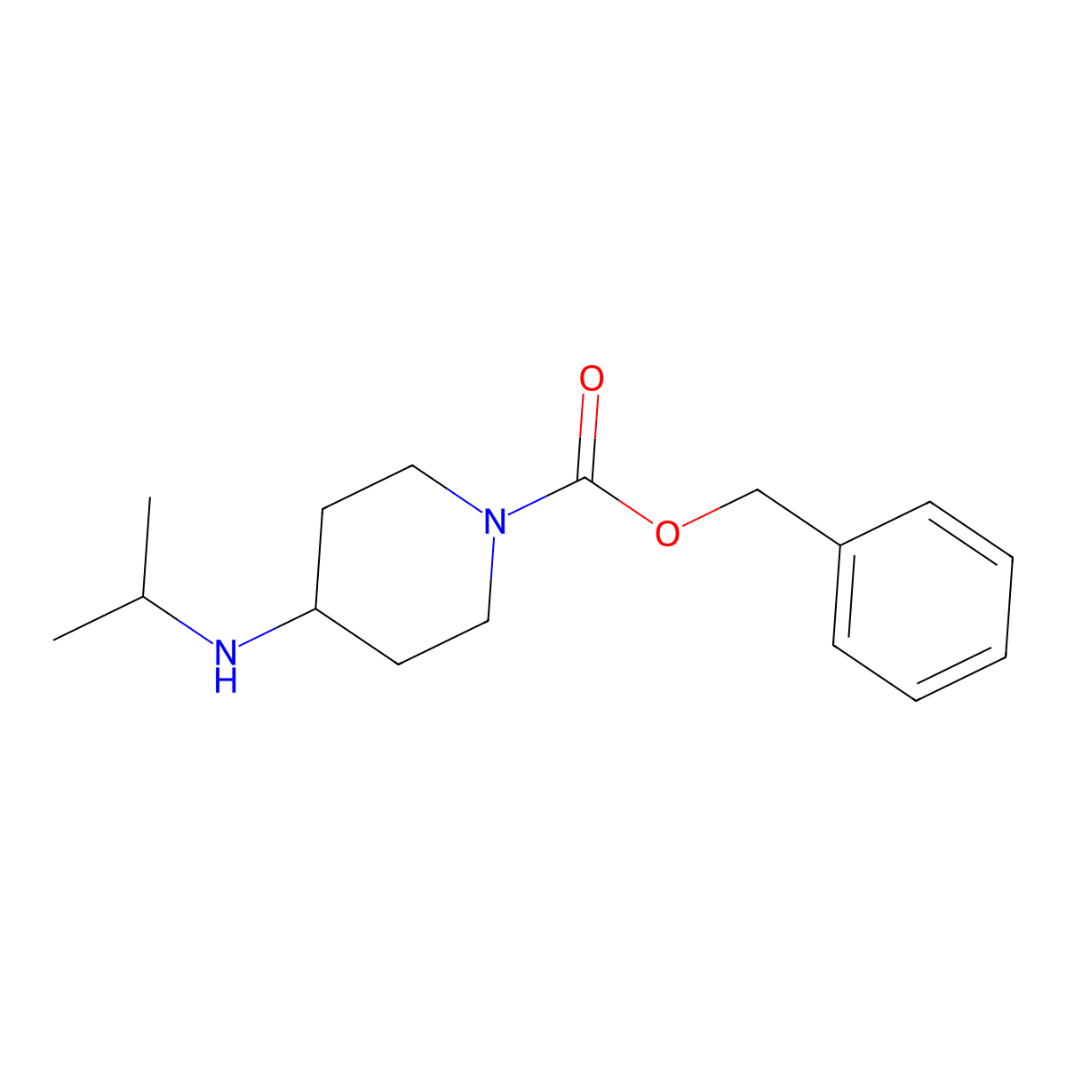 4-Isopropylamino-piperidine-1-carboxylic acid benzyl ester molecular structure, CAS 159874-34-7