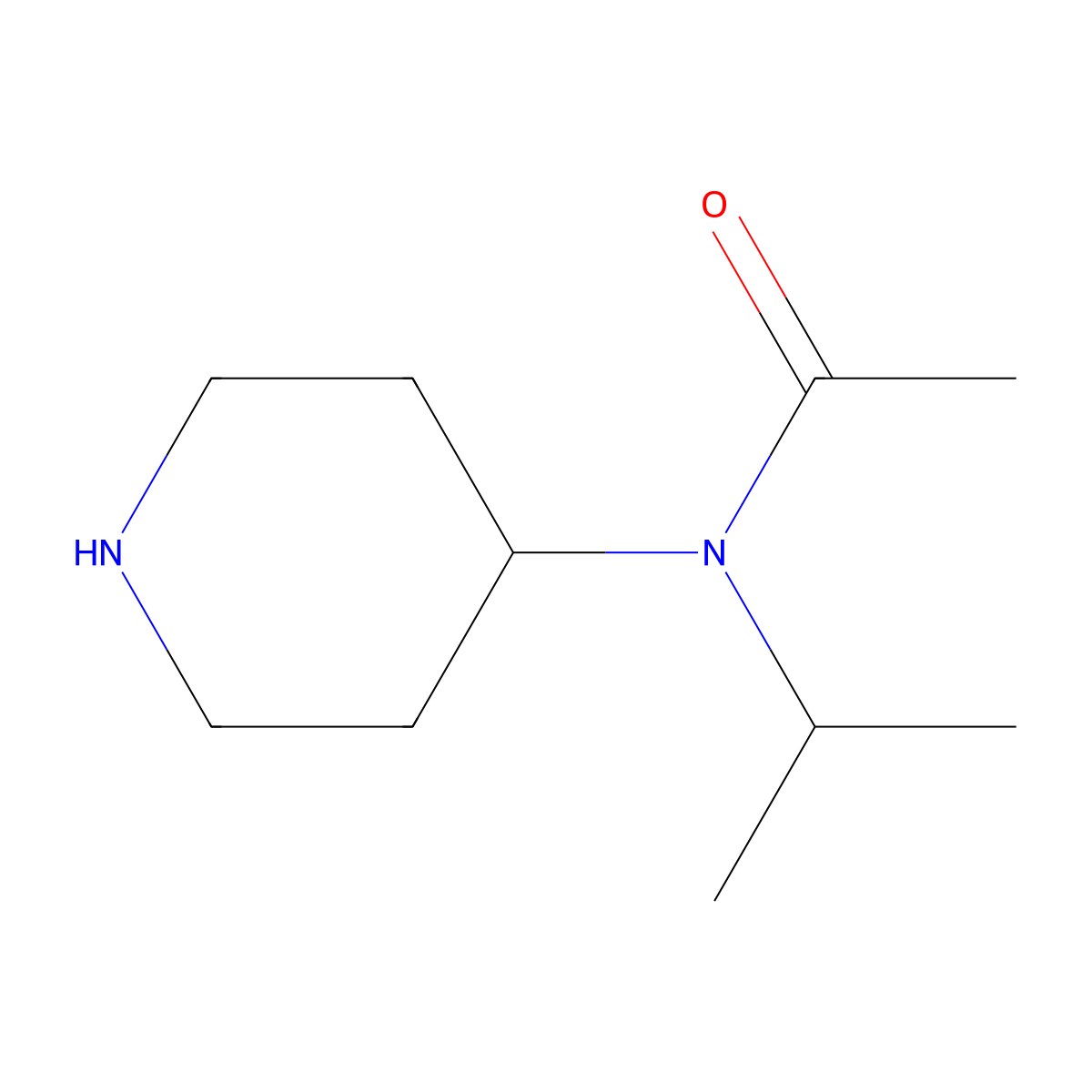 N-isopropyl-N-(piperidin-4-yl)acetamide molecular structure, CAS 159874-36-9