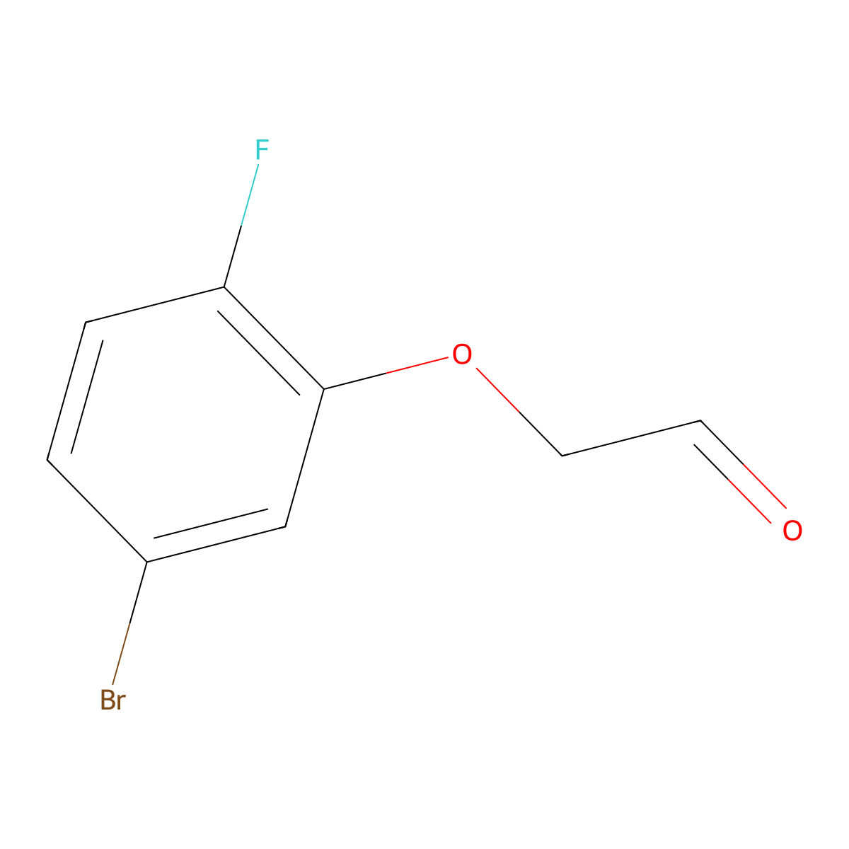 2-(5-Bromo-2-fluorophenoxy)acetaldehyde molecular structure, CAS 1598747-35-3