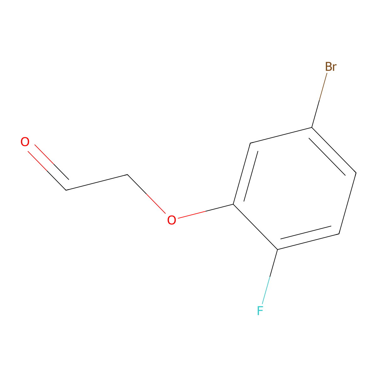 2-(5-Bromo-2-fluorophenoxy)acetaldehyde molecular structure, CAS 1598747-35-3