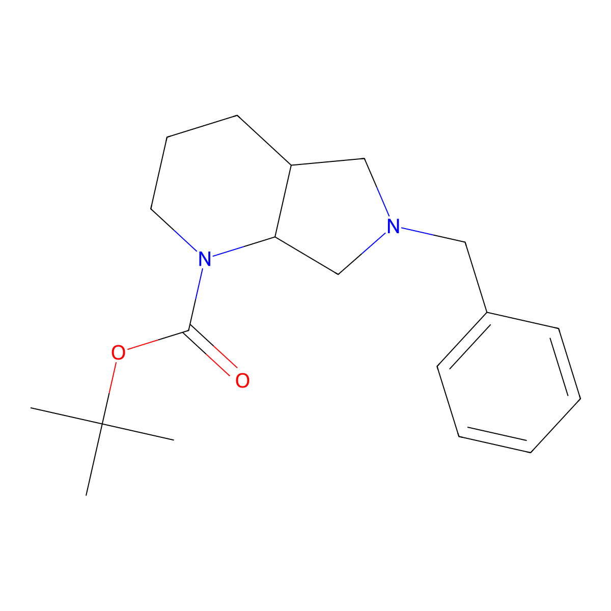 1-Boc-6-benzyloctahydropyrrolo[3,4-B]pyridine molecular structure, CAS 159877-35-7