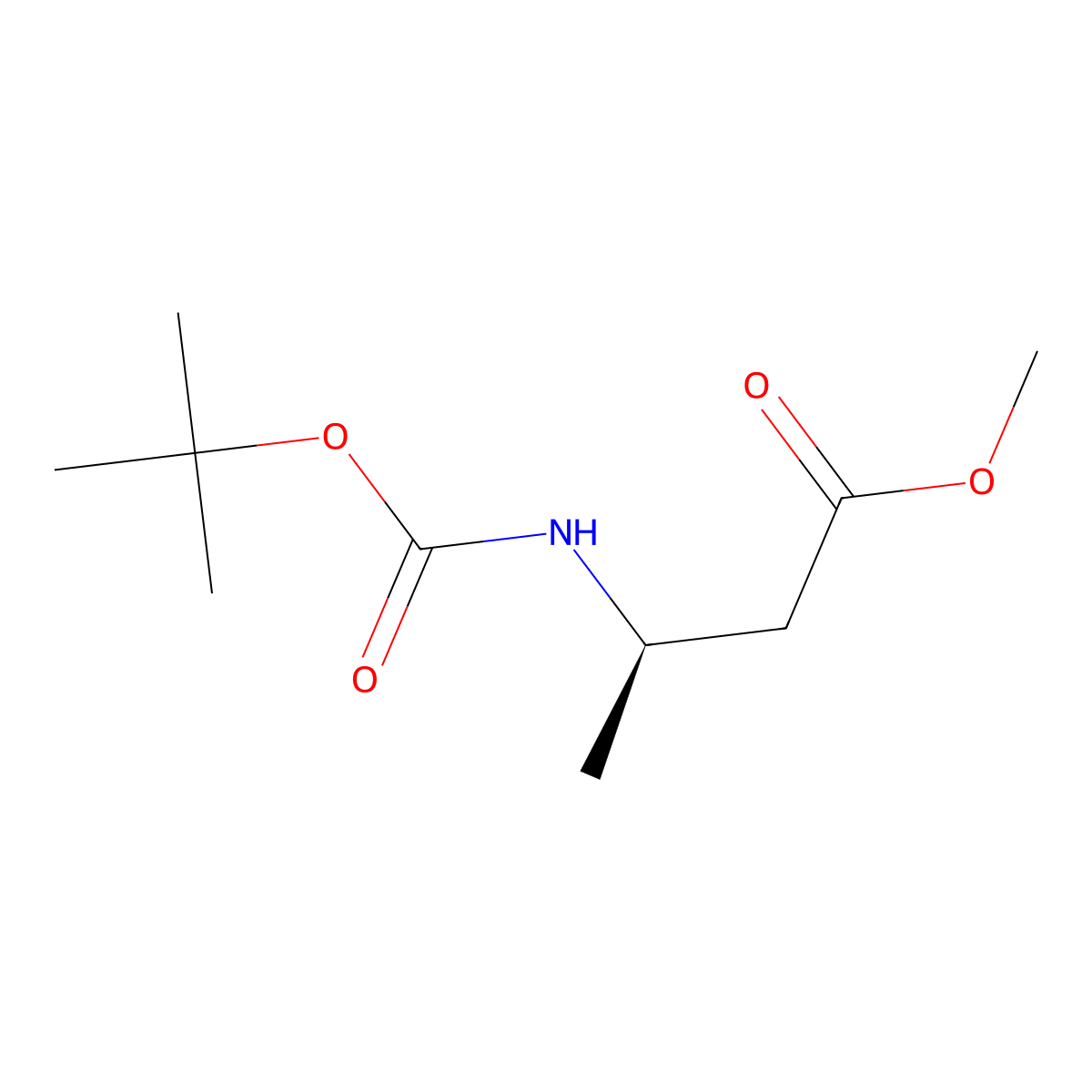 Methyl (R)-N-Boc-3-aminobutyrate molecular structure, CAS 159877-47-1
