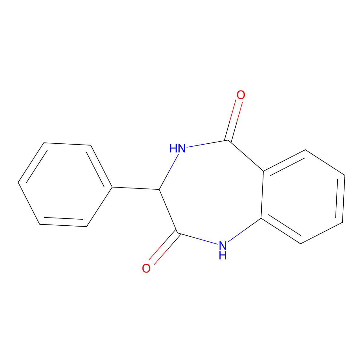 3-phenyl-3,4-dihydro-1H-1,4-benzodiazepine-2,5-dione molecular structure, CAS 159878-82-7