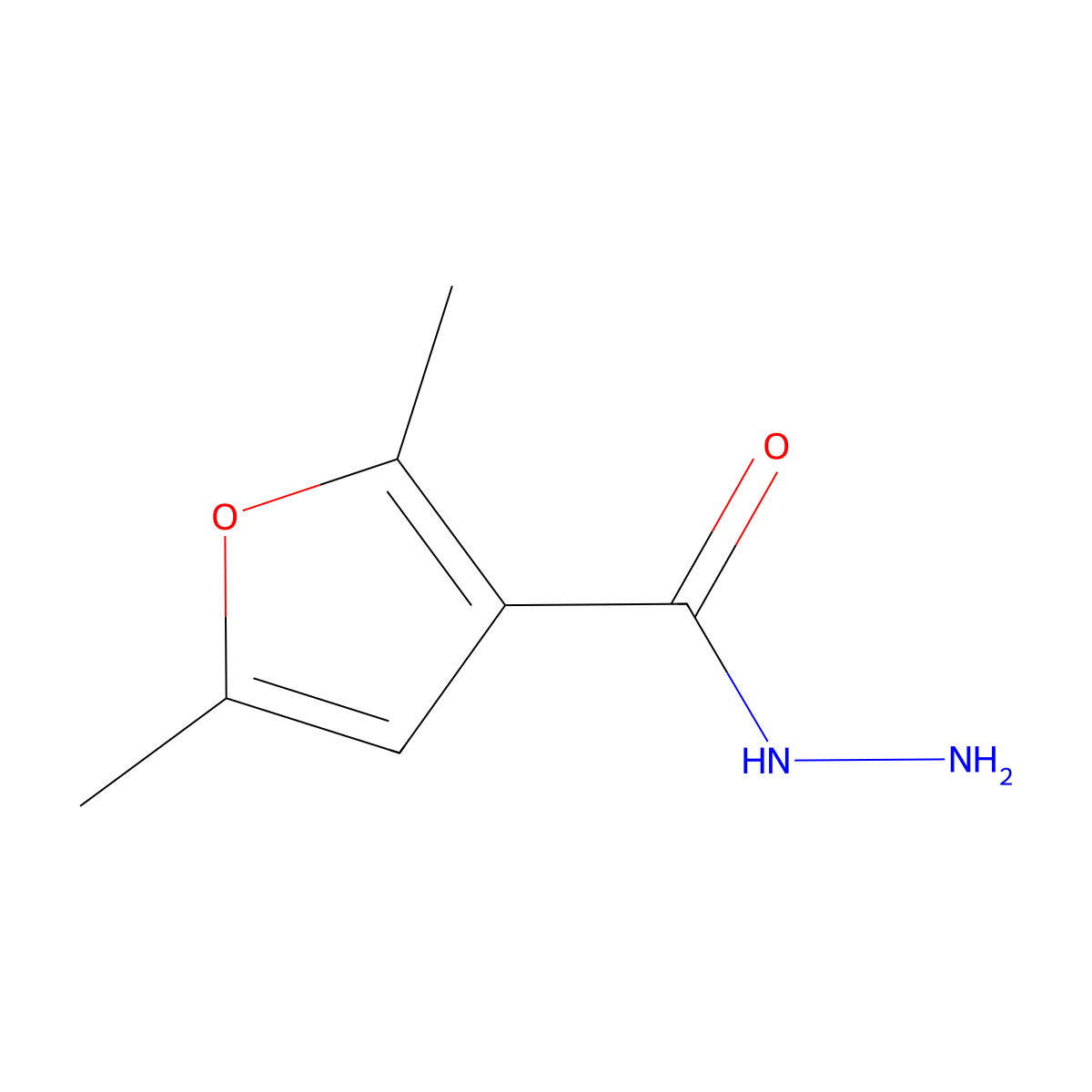 2,5-Dimethylfuran-3-carbohydrazide molecular structure, CAS 159881-93-3