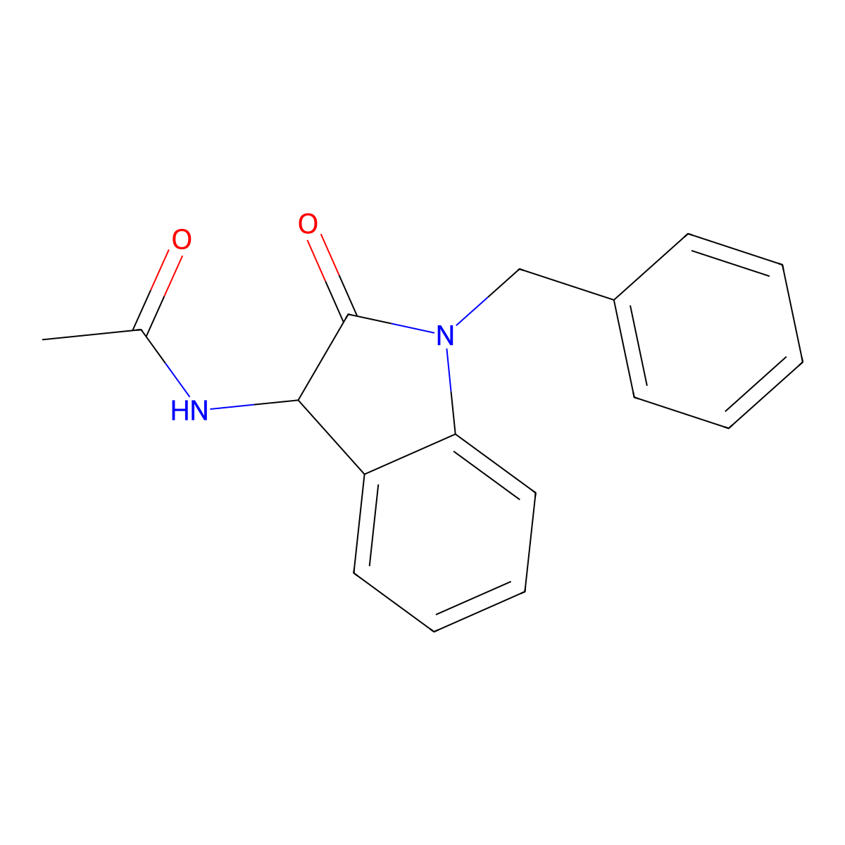 N-(1-Benzyl-2-oxo-2,3-dihydro-1H-indol-3-yl)acetamide molecular structure, CAS 159884-40-9