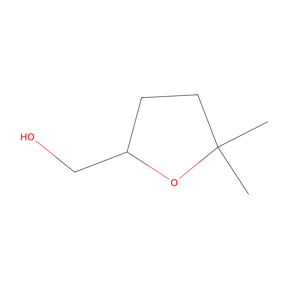 [(2R)-5,5-dimethyloxolan-2-yl]methanol molecular structure, CAS 159890-10-5