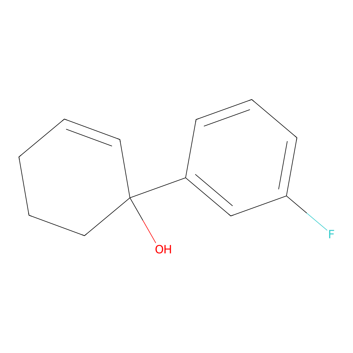 1-(3-Fluorophenyl)-2-cyclohexen-1-ol molecular structure, CAS 1598903-28-6